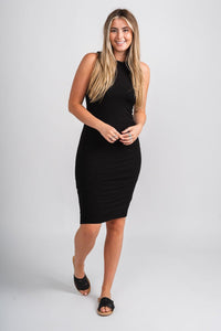 Sleeveless bodycon dress black - Trendy Dress - Fashion Dresses at Lush Fashion Lounge Boutique in Oklahoma City