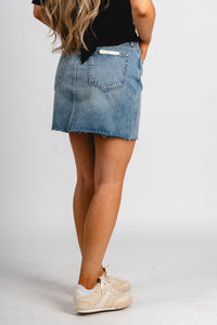 Hidden Peyton high rise denim skirt medium vintage | Lush Fashion Lounge: boutique fashion skirts, affordable boutique skirts, cute affordable skirts