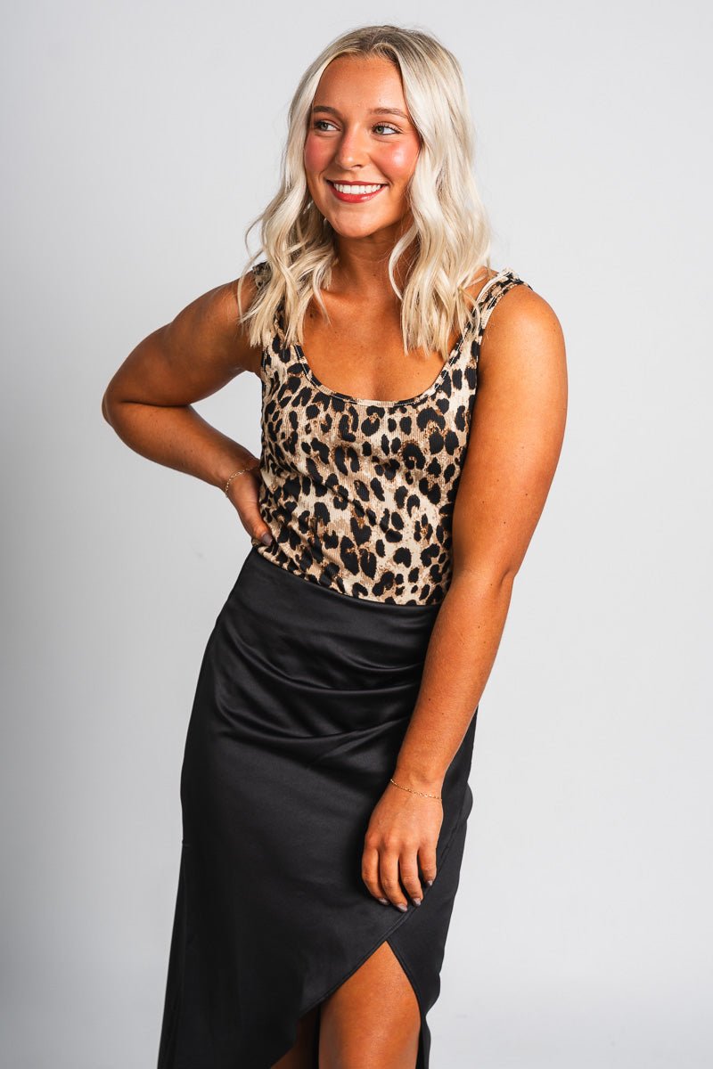 Leopard bodysuit cream/black