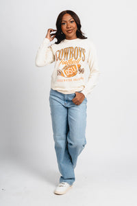 OSU OSU Cowboys big football long sleeve t-shirt natural T-shirt | Lush Fashion Lounge Trendy Oklahoma State Cowboys Apparel & Cute Gameday T-Shirts