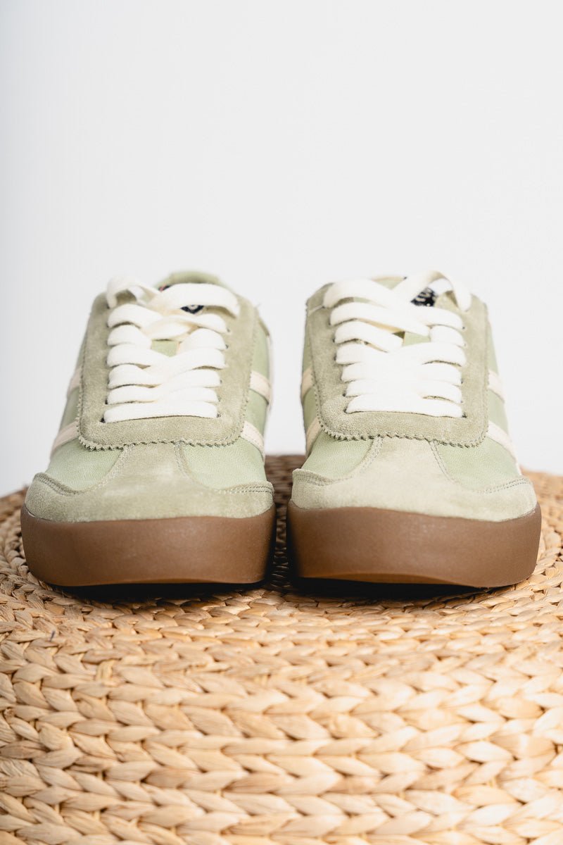 Polly criss cross sneaker green - Trendy shoes - Fashion Shoes at Lush Fashion Lounge Boutique in Oklahoma City
