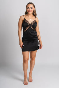 Vivienne lace cami dress black Stylish Dress - Womens Fashion Dresses at Lush Fashion Lounge Boutique in Oklahoma City