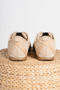 Polly criss cross sneaker beige - Affordable shoes - Boutique Shoes at Lush Fashion Lounge Boutique in Oklahoma City
