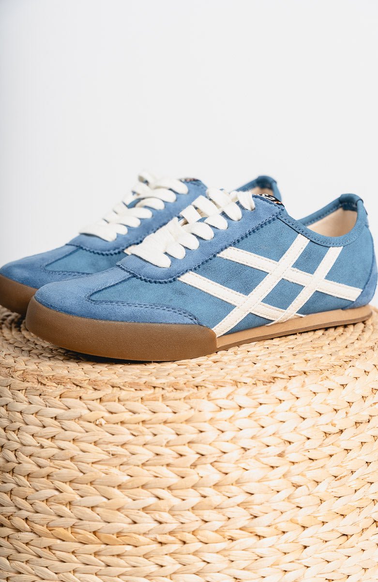 Polly criss cross sneaker blue - Cute shoes - Trendy Shoes at Lush Fashion Lounge Boutique in Oklahoma City