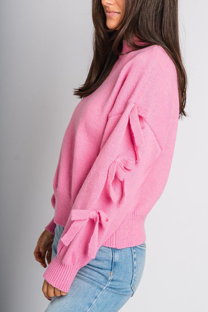 Aria bow sweater pink