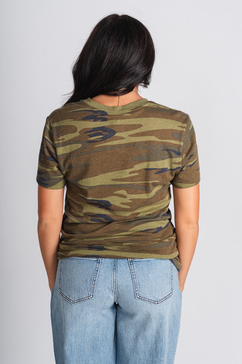 OKLA script camo t-shirt green