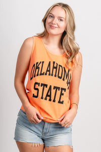OSU OSU Oklahoma State simple comfort colors tank top orange tank | Lush Fashion Lounge Trendy Oklahoma State Cowboys Apparel & Cute Gameday T-Shirts