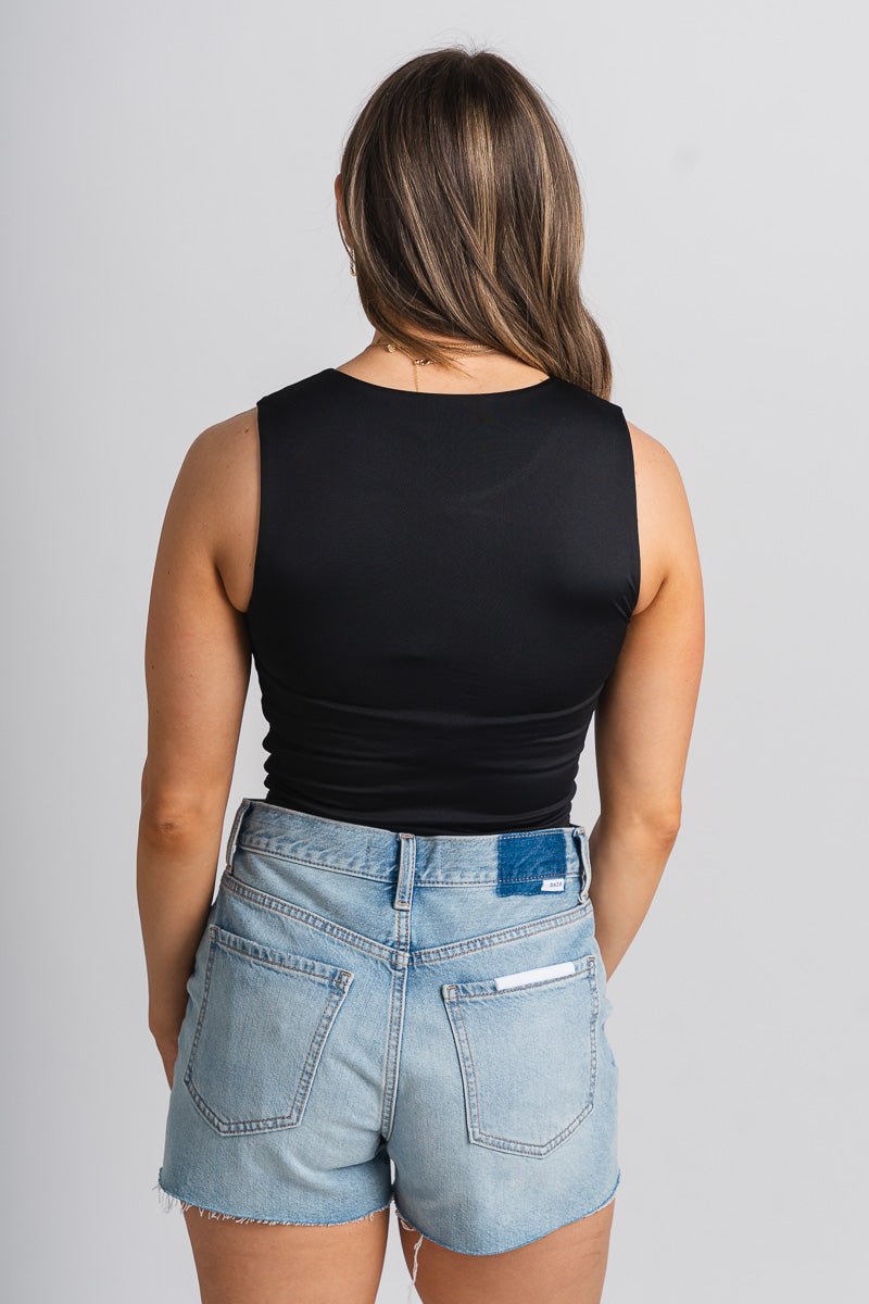 Crop tank top black