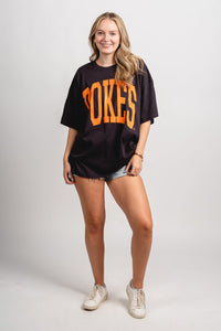 OSU OSU Cowboys Pokes oversized tee smoke T-shirt | Lush Fashion Lounge Trendy Oklahoma State Cowboys Apparel & Cute Gameday T-Shirts