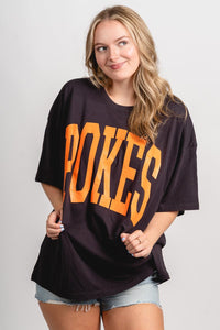 OSU OSU Cowboys Pokes oversized tee smoke T-shirt | Lush Fashion Lounge Trendy Oklahoma State Cowboys Apparel & Cute Gameday T-Shirts