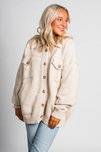 Sweater cardigan cream – Boutique Sweaters | Fashionable Sweaters at Lush Fashion Lounge Boutique in Oklahoma City