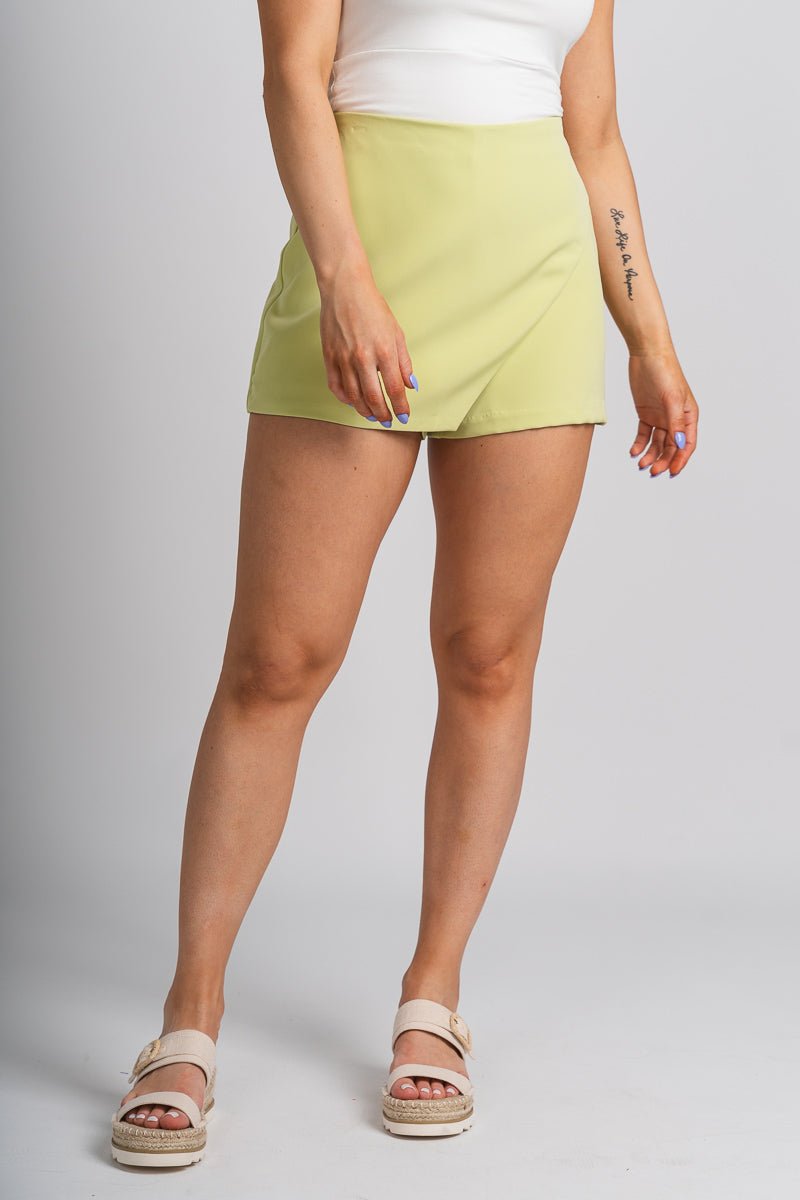 High waist skort lime