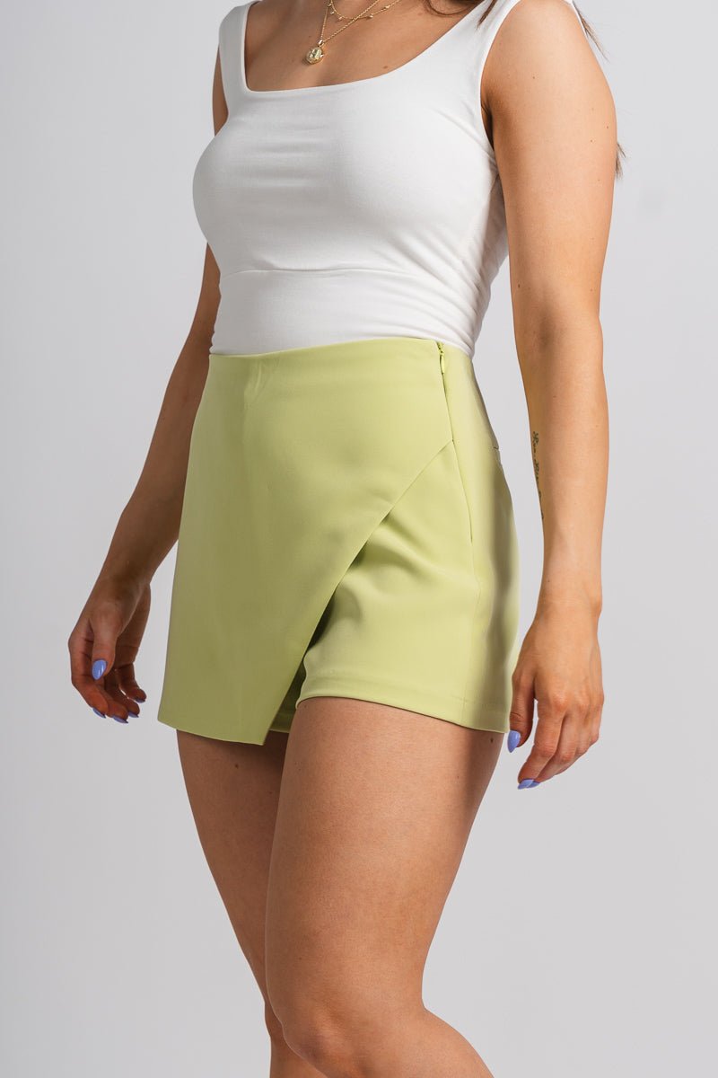 High waist skort lime