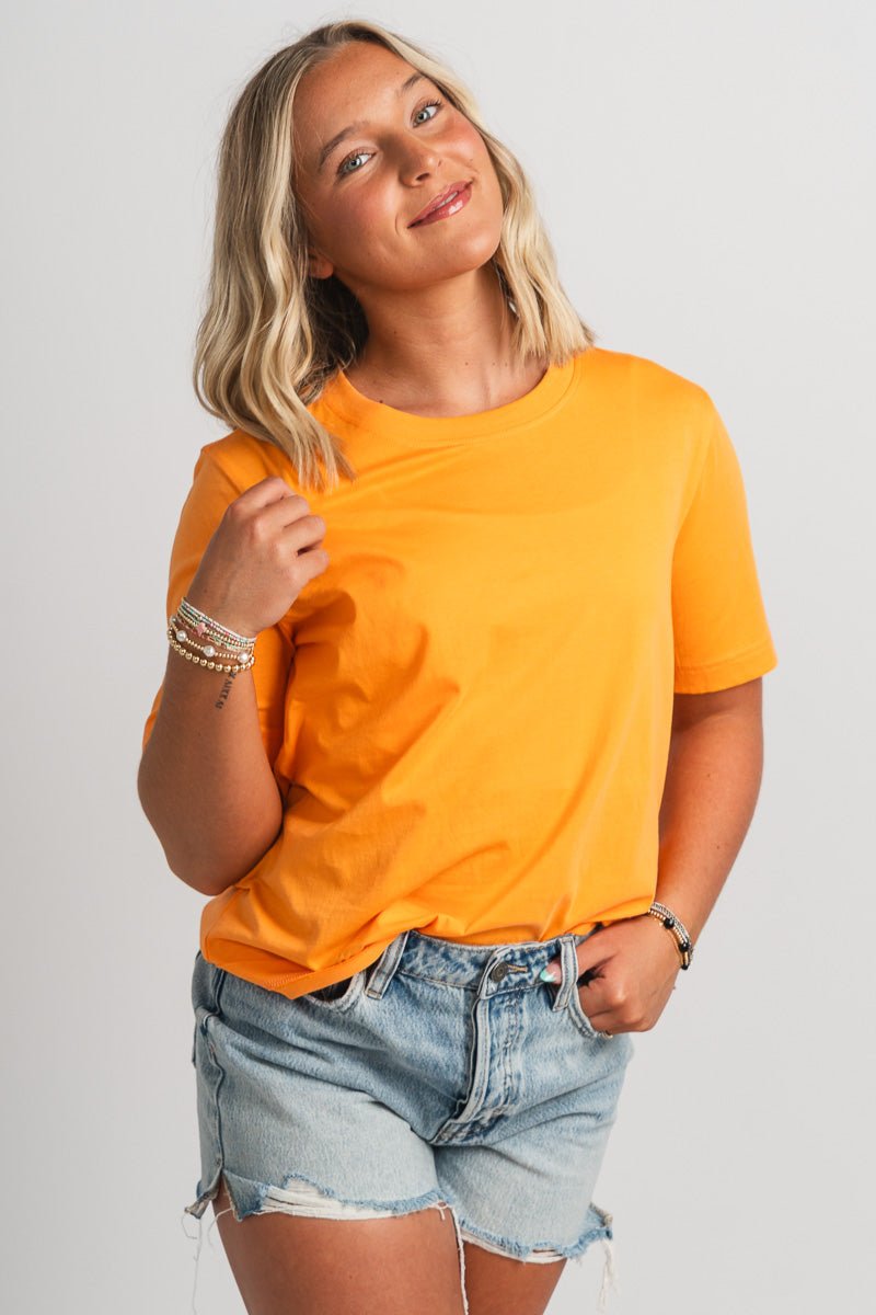 Basic short sleeve top orange
