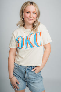 OKC vogue crop t-shirt - Trendy Oklahoma City Basketball T-Shirts Lush Fashion Lounge Boutique in Oklahoma City