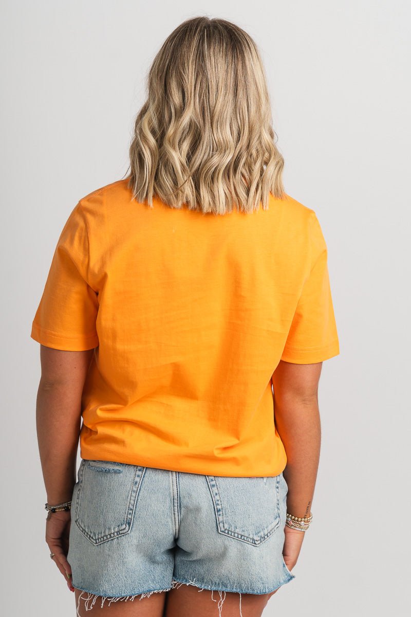 Basic short sleeve top orange