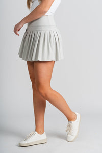 Pleated tennis skirt light sage | Lush Fashion Lounge: boutique fashion skirts, affordable boutique skirts, cute affordable skirts