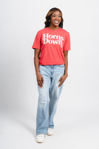 OU OU Sooners Horns Down bookmania t-shirt red T-shirt | Lush Fashion Lounge Trendy Oklahoma University Sooners Apparel & Cute Gameday T-Shirts