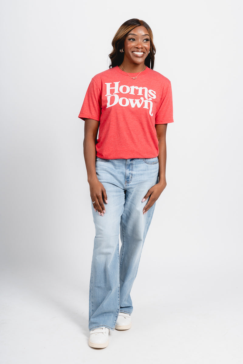 OU OU Sooners Horns Down bookmania t-shirt red T-shirt | Lush Fashion Lounge Trendy Oklahoma University Sooners Apparel & Cute Gameday T-Shirts