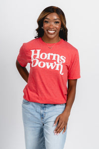 OU OU Sooners Horns Down bookmania t-shirt red T-shirt | Lush Fashion Lounge Trendy Oklahoma University Sooners Apparel & Cute Gameday T-Shirts