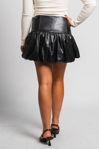 Faux leather bubble skirt black | Lush Fashion Lounge: boutique fashion skirts, affordable boutique skirts, cute affordable skirts