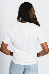 OU OU Sooners Beat Texas bookmania t-shirt off white T-shirt | Lush Fashion Lounge Trendy Oklahoma University Sooners Apparel & Cute Gameday T-Shirts