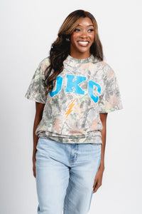 OKC bolt camo tee green - Trendy OKC Apparel at Lush Fashion Lounge Boutique in Oklahoma City