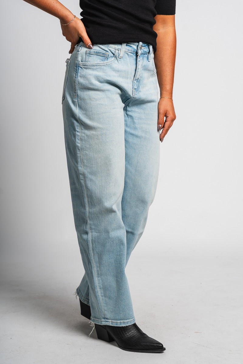 Flying Monkey high rise barrel jeans blockbuster | Lush Fashion Lounge: boutique women's jeans, fashion jeans for women, affordable fashion jeans, cute boutique jeans