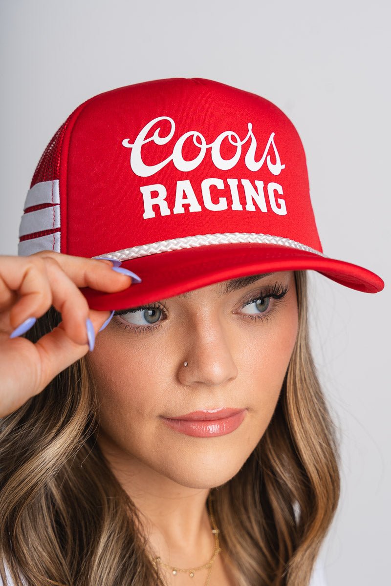 Coors Talladega trucker hat red - Trendy Gifts at Lush Fashion Lounge Boutique in Oklahoma City