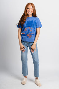 OKC basketball fade comfort colors t-shirt flo blue - Oklahoma City inspired graphic t-shirts at Lush Fashion Lounge Boutique in Oklahoma City