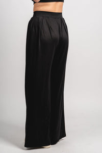 Wide leg pants black - Fun pants - Unique Lounge Looks at Lush Fashion Lounge Boutique in Oklahoma