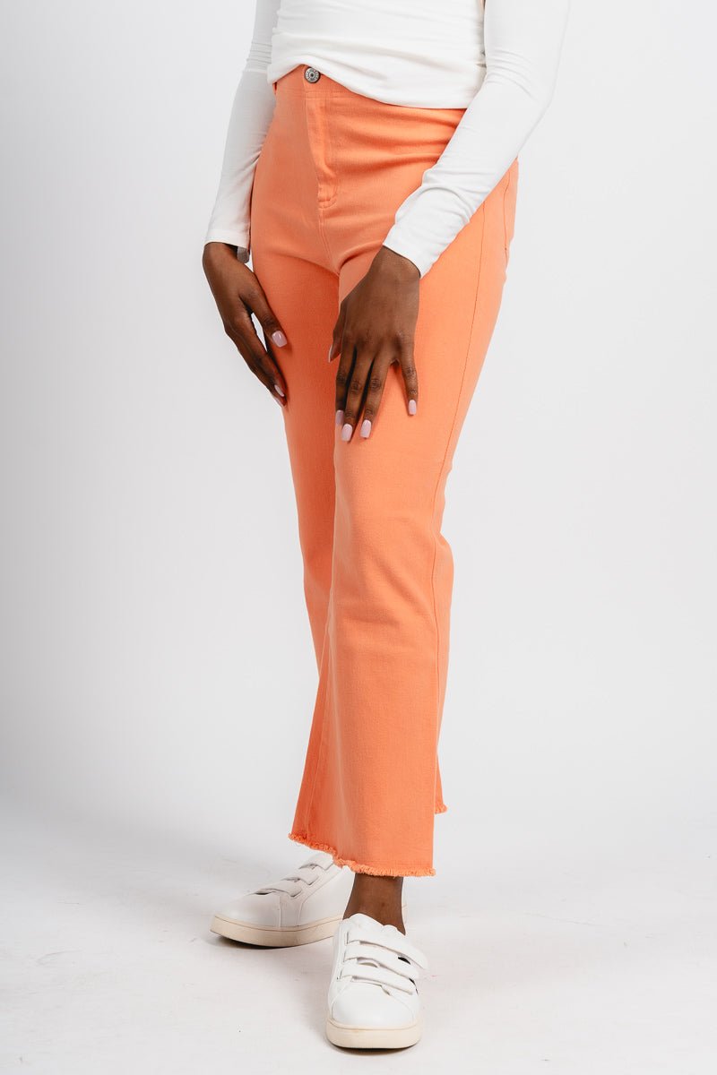 High rise flare jeans ginger | Lush Fashion Lounge: boutique women's jeans, fashion jeans for women, affordable fashion jeans, cute boutique jeans