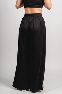 Wide leg pants black | Trendy Pants - Lush Fashion Lounge