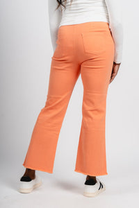 High rise flare jeans ginger | Lush Fashion Lounge: boutique women's jeans, fashion jeans for women, affordable fashion jeans, cute boutique jeans