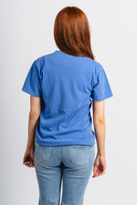 OKC basketball fade comfort colors t-shirt flo blue - Vintage OKC Basketball T-Shirts at Lush Fashion Lounge Boutique in Oklahoma City