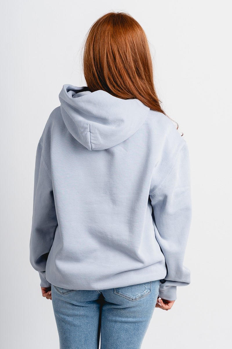 OKC basketball simple hoodie faded powder - Vintage OKC Basketball T-Shirts at Lush Fashion Lounge Boutique in Oklahoma City