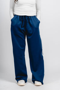Drawstring track pants blue - Trendy Oklahoma City Basketball T-Shirts Lush Fashion Lounge Boutique in Oklahoma City