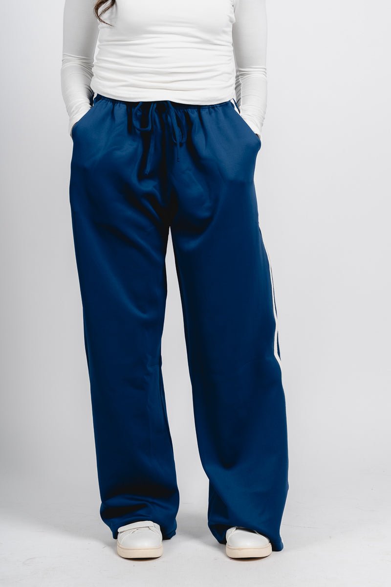 Drawstring track pants blue - Trendy Oklahoma City Basketball T-Shirts Lush Fashion Lounge Boutique in Oklahoma City