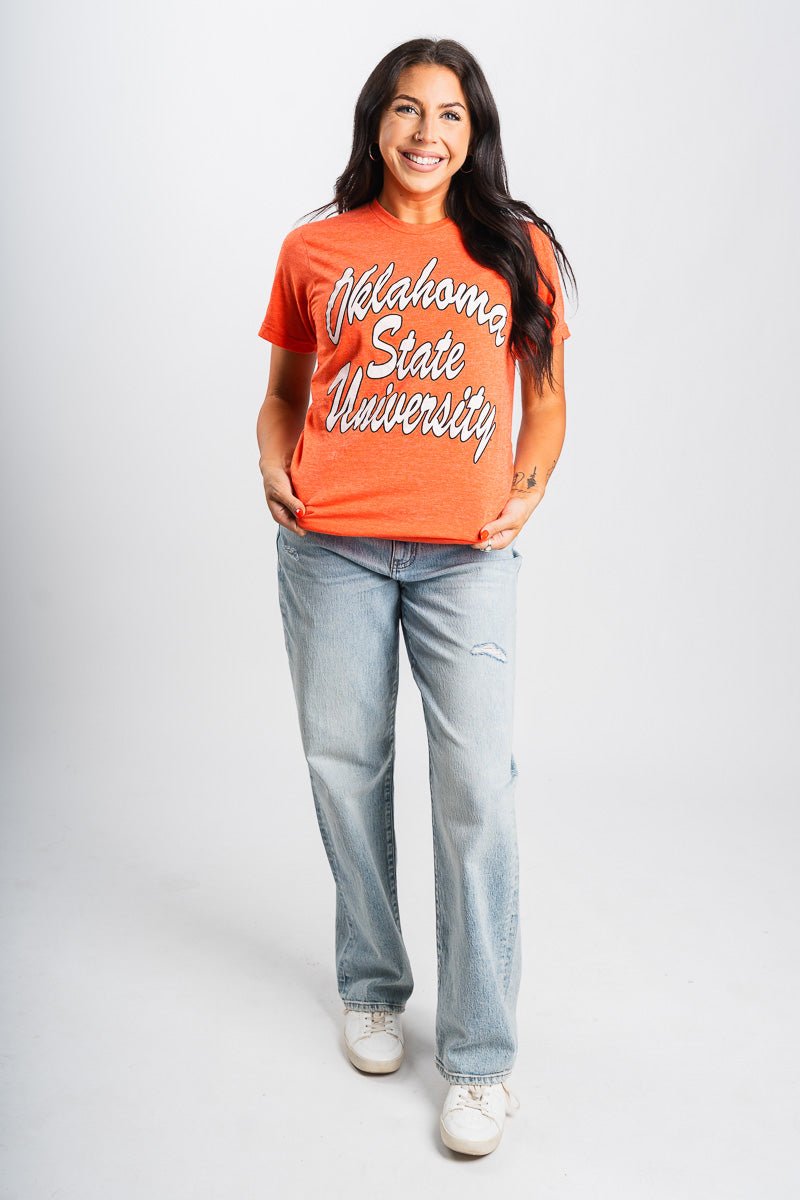 OSU OSU Oklahoma State script unisex t-shirt orange T-shirt | Lush Fashion Lounge Trendy Oklahoma State Cowboys Apparel & Cute Gameday T-Shirts