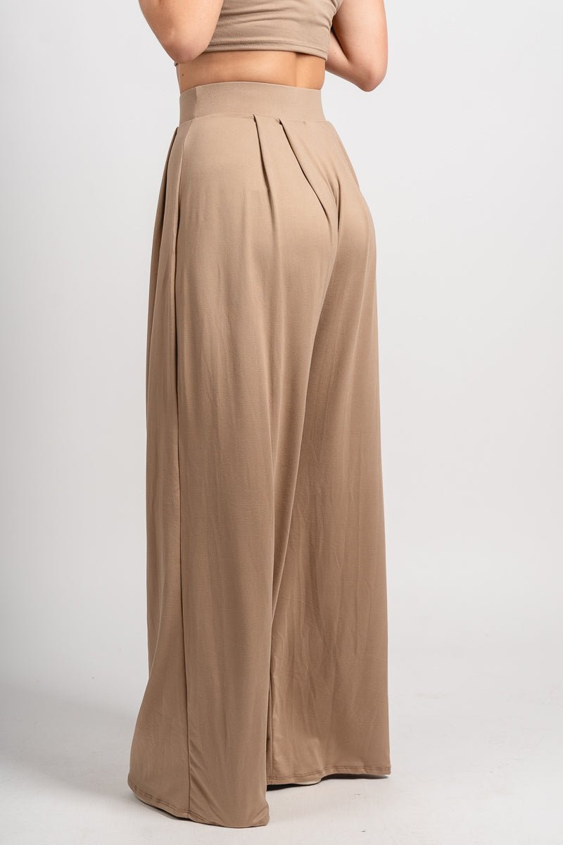 Wide leg pants toast - Adorable pants - Stylish Comfortable Outfits at Lush Fashion Lounge Boutique in OKC