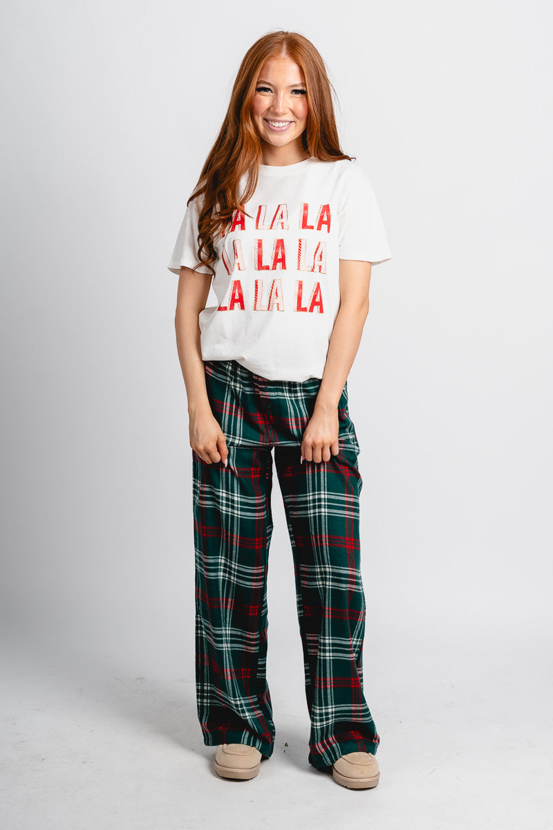 Z Supply Falalala boyfriend tee sea salt - Z Supply T-shirt - Z Supply Clothing at Lush Fashion Lounge Trendy Boutique Oklahoma City