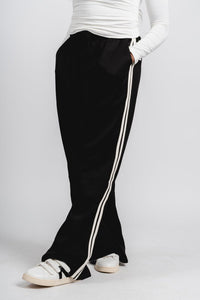 Drawstring track pants black | Lush Fashion Lounge: women's boutique pants, boutique women's pants, affordable boutique pants, women's fashion pants