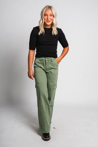 Vervet high rise utility cargo jeans army green | Lush Fashion Lounge: boutique women's jeans, fashion jeans for women, affordable fashion jeans, cute boutique jeans