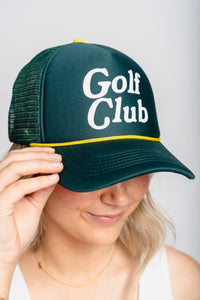 Golf Club trucker hat hunter green - Trendy Hats at Lush Fashion Lounge Boutique in Oklahoma City