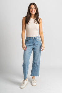 Vervet super high rise crop jeans mischief | Lush Fashion Lounge: boutique women's jeans, fashion jeans for women, affordable fashion jeans, cute boutique jeans