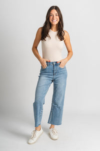 Vervet super high rise crop jeans mischief | Lush Fashion Lounge: boutique women's jeans, fashion jeans for women, affordable fashion jeans, cute boutique jeans