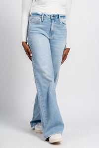 Flying Monkey high rise wide leg jeans advantageous | Lush Fashion Lounge: boutique women's jeans, fashion jeans for women, affordable fashion jeans, cute boutique jeans