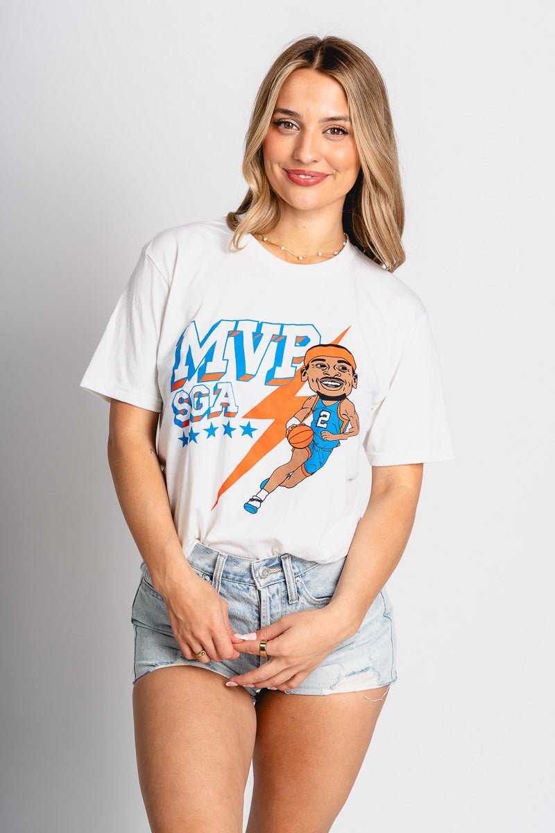OKC SGA MVP unisex t-shirt natural - Trendy OKC Apparel at Lush Fashion Lounge Boutique in Oklahoma City