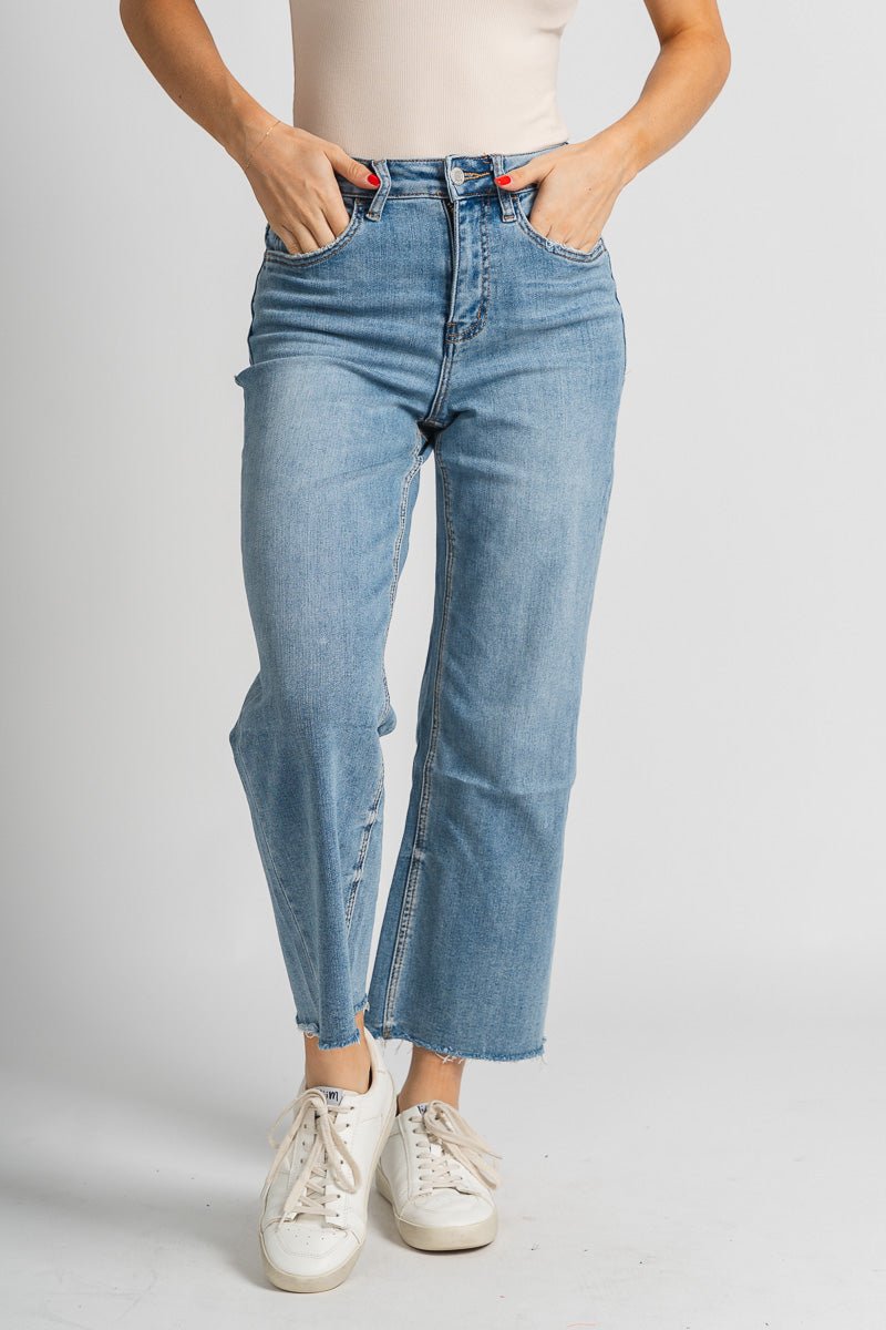 Vervet super high rise crop jeans mischief | Lush Fashion Lounge: boutique women's jeans, fashion jeans for women, affordable fashion jeans, cute boutique jeans