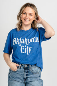 Oklahoma City book mania unisex t-shirt royal - Trendy OKC Apparel at Lush Fashion Lounge Boutique in Oklahoma City